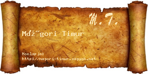 Mágori Timur névjegykártya